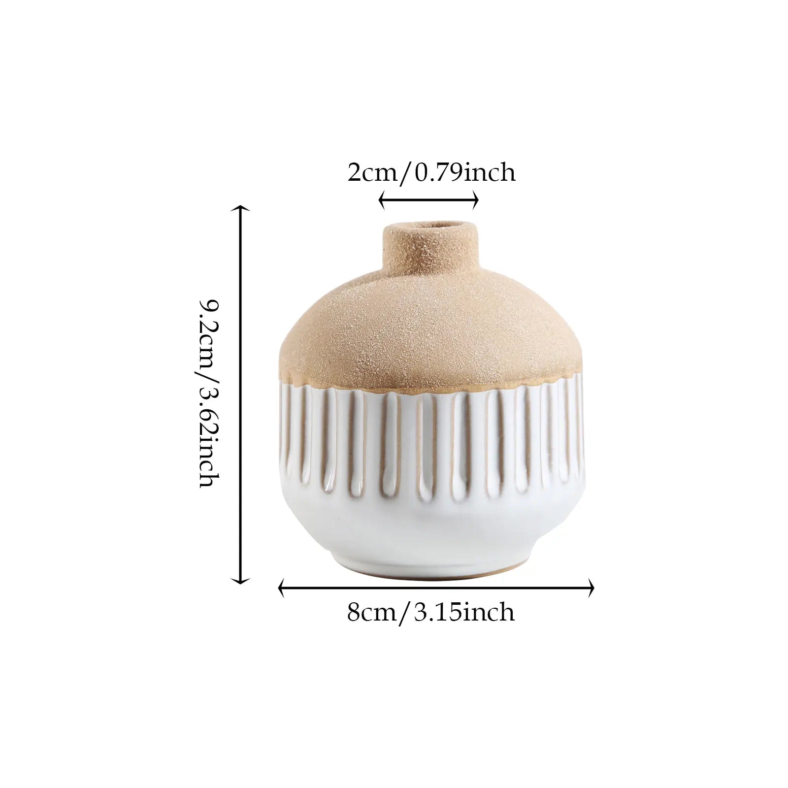 Modern Ceramic Bud Vase — Minimalist Boho Floral Vessel