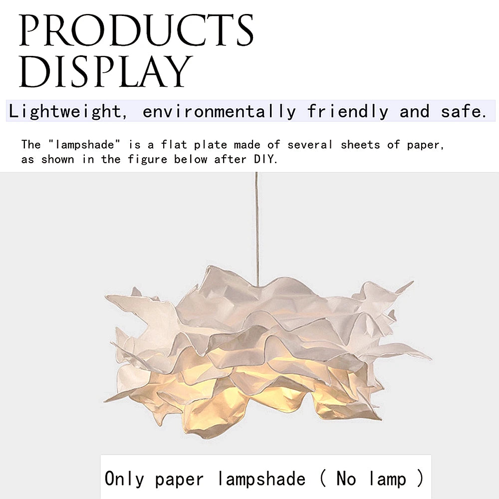 DIY Cloud Paper Lampshade — Sculptural Pendant Light Cover