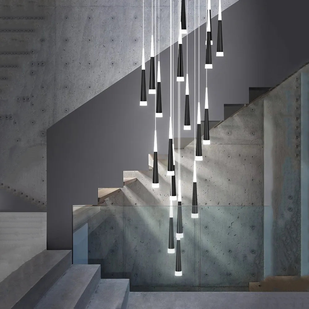 Meteor Shower Staircase Chandelier — Grand Villa Ceiling Light