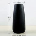 Modern Black Ceramic Vase — Retro European Handmade Home Decor