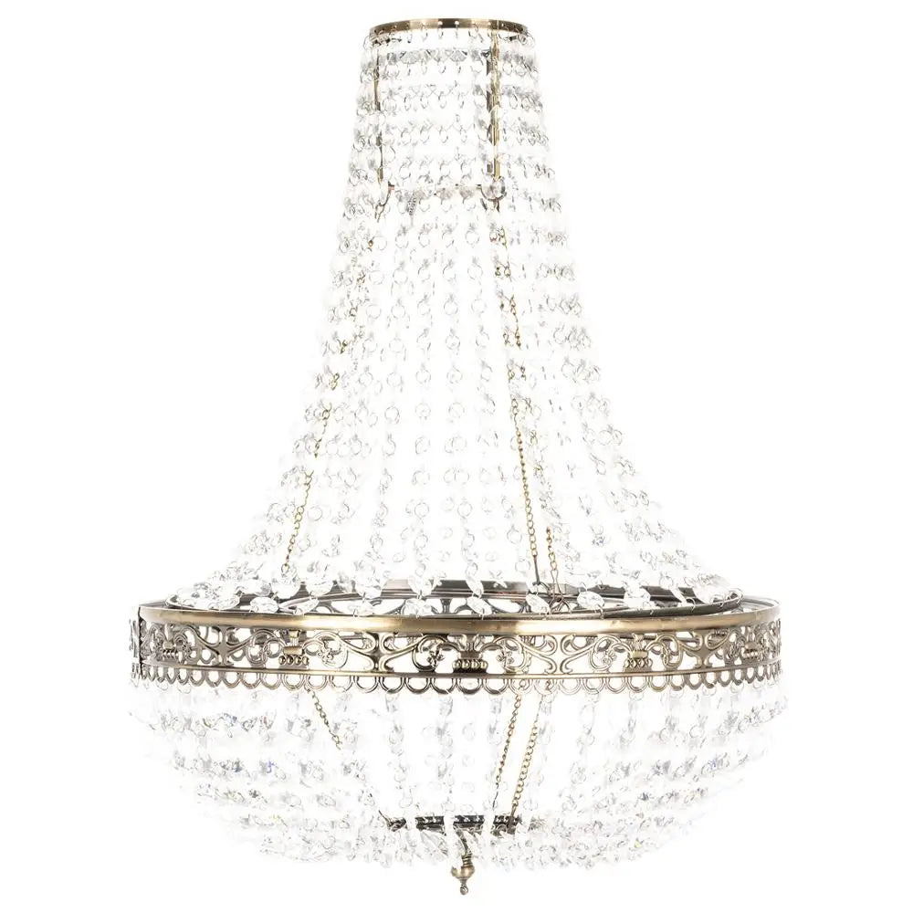 Vintage Crystal Charlotte Chandelier Shade — Regal Ceiling Light Fitting