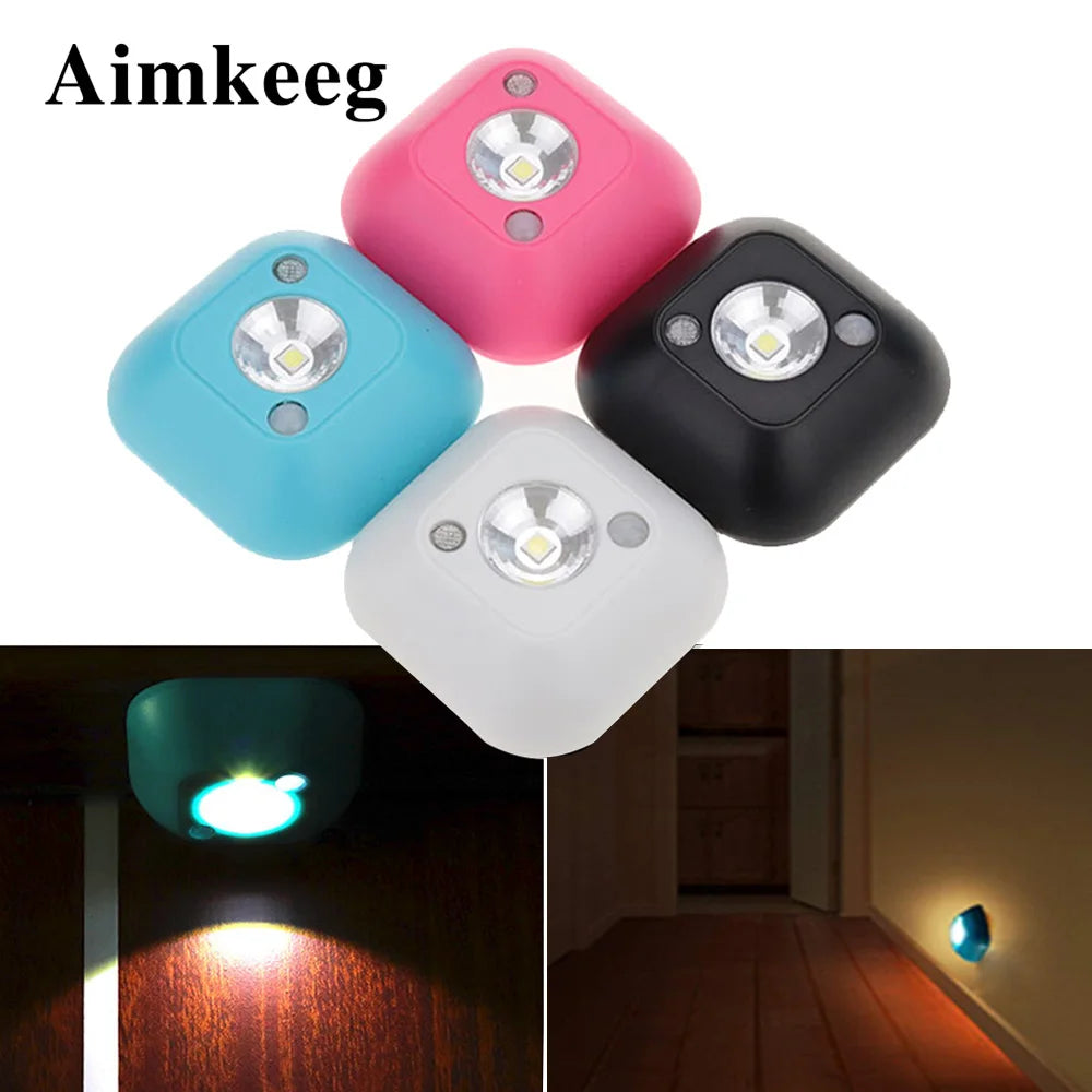 Compact Infrared Motion Sensor Night Light — Wireless Battery-Powered Lamp