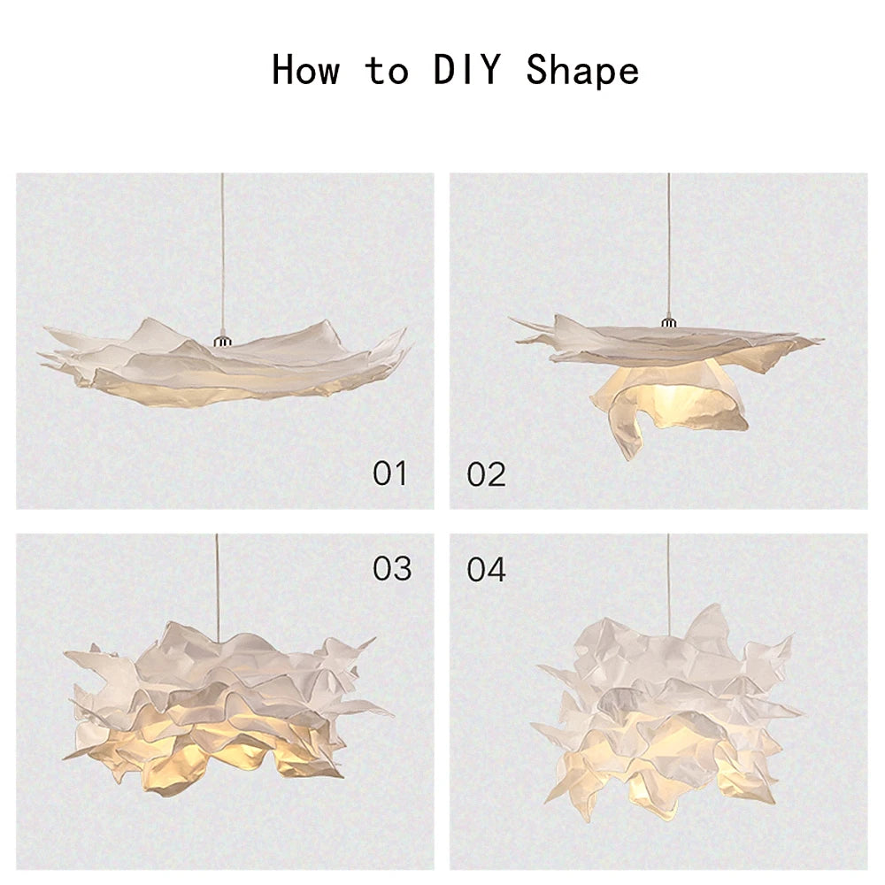 DIY Cloud Paper Lampshade — Sculptural Pendant Light Cover