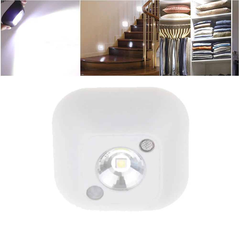 Compact Infrared Motion Sensor Night Light — Wireless Battery-Powered Lamp