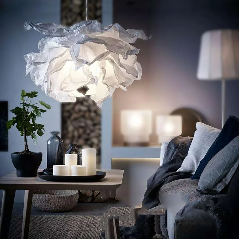 DIY Cloud Paper Lampshade — Sculptural Pendant Light Cover