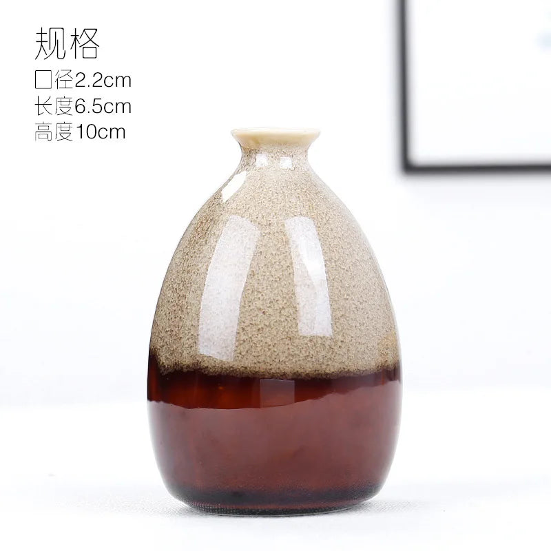 Glazed Ceramic Flower Vase — Modern Home Accent Craft Ornament