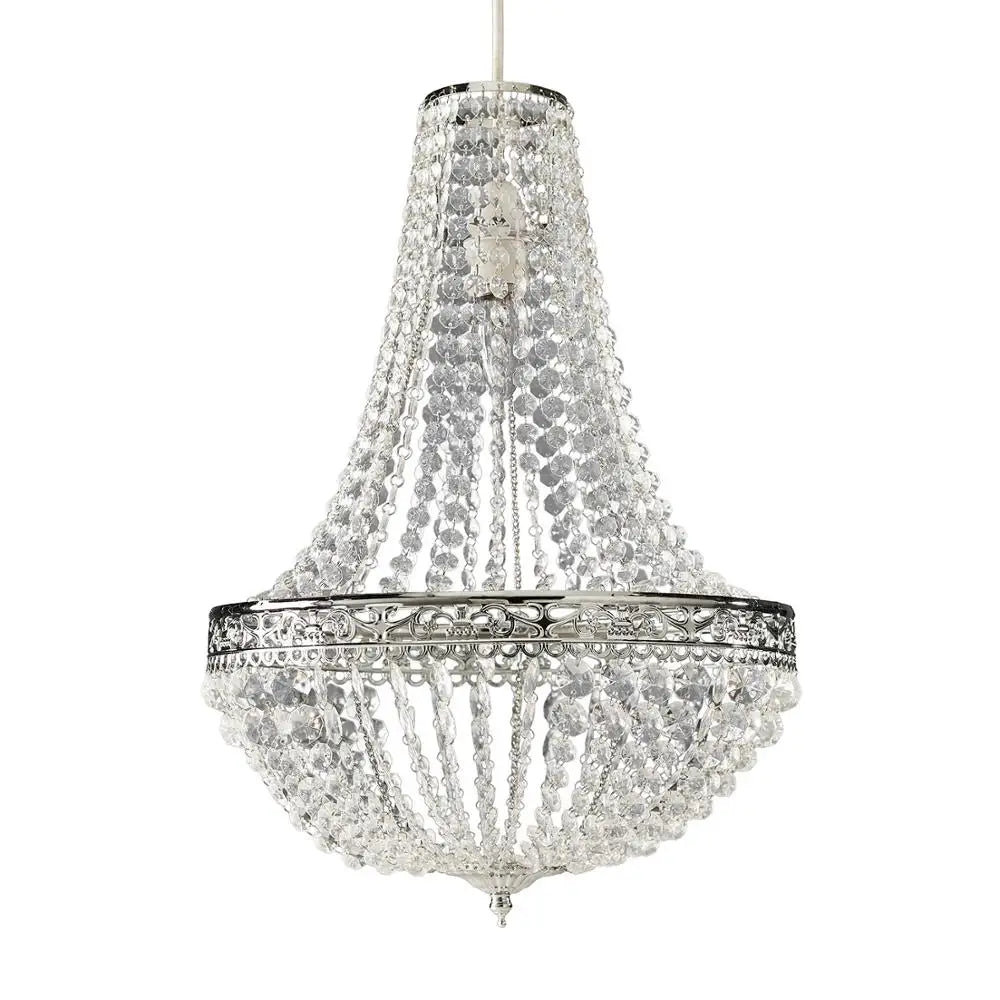 Vintage Crystal Charlotte Chandelier Shade — Regal Ceiling Light Fitting