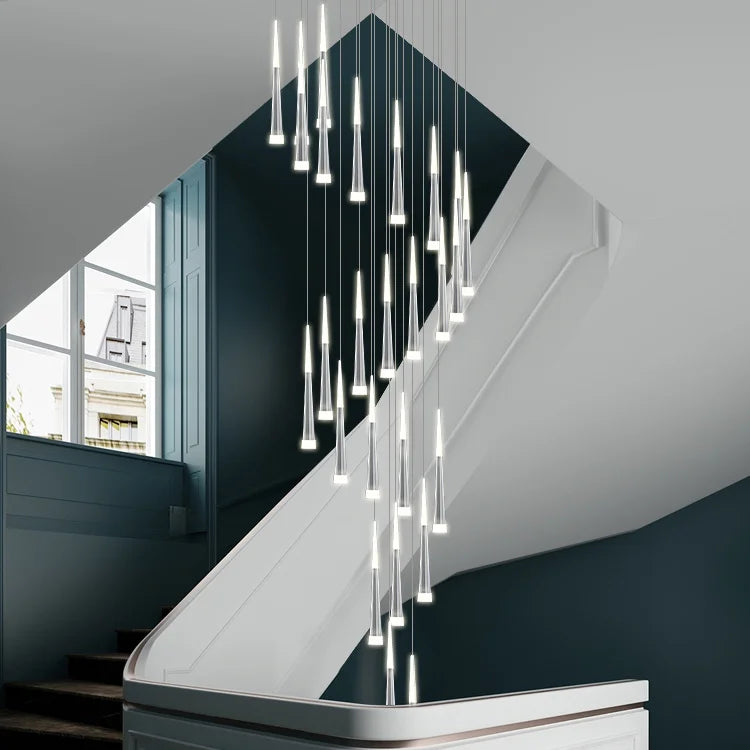Meteor Shower Staircase Chandelier — Grand Villa Ceiling Light