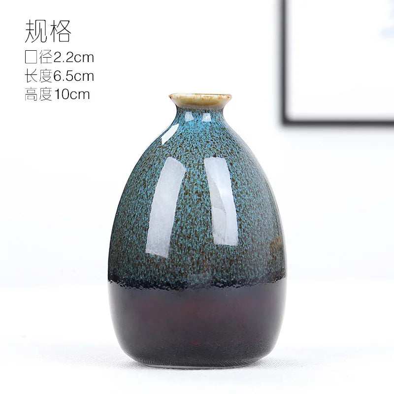 Glazed Ceramic Flower Vase — Modern Home Accent Craft Ornament
