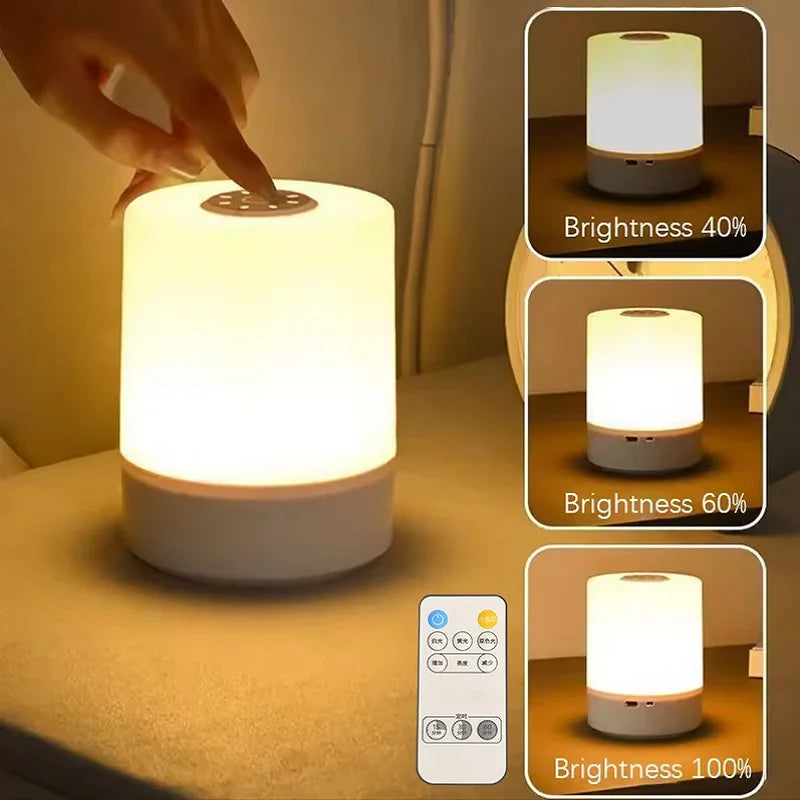 Rechargeable Bedside Night Light — Dimmable Touch-Control Table Lamp