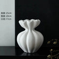 French Minimalist Ceramic Vase — Floral Vessel & Table Centerpiece