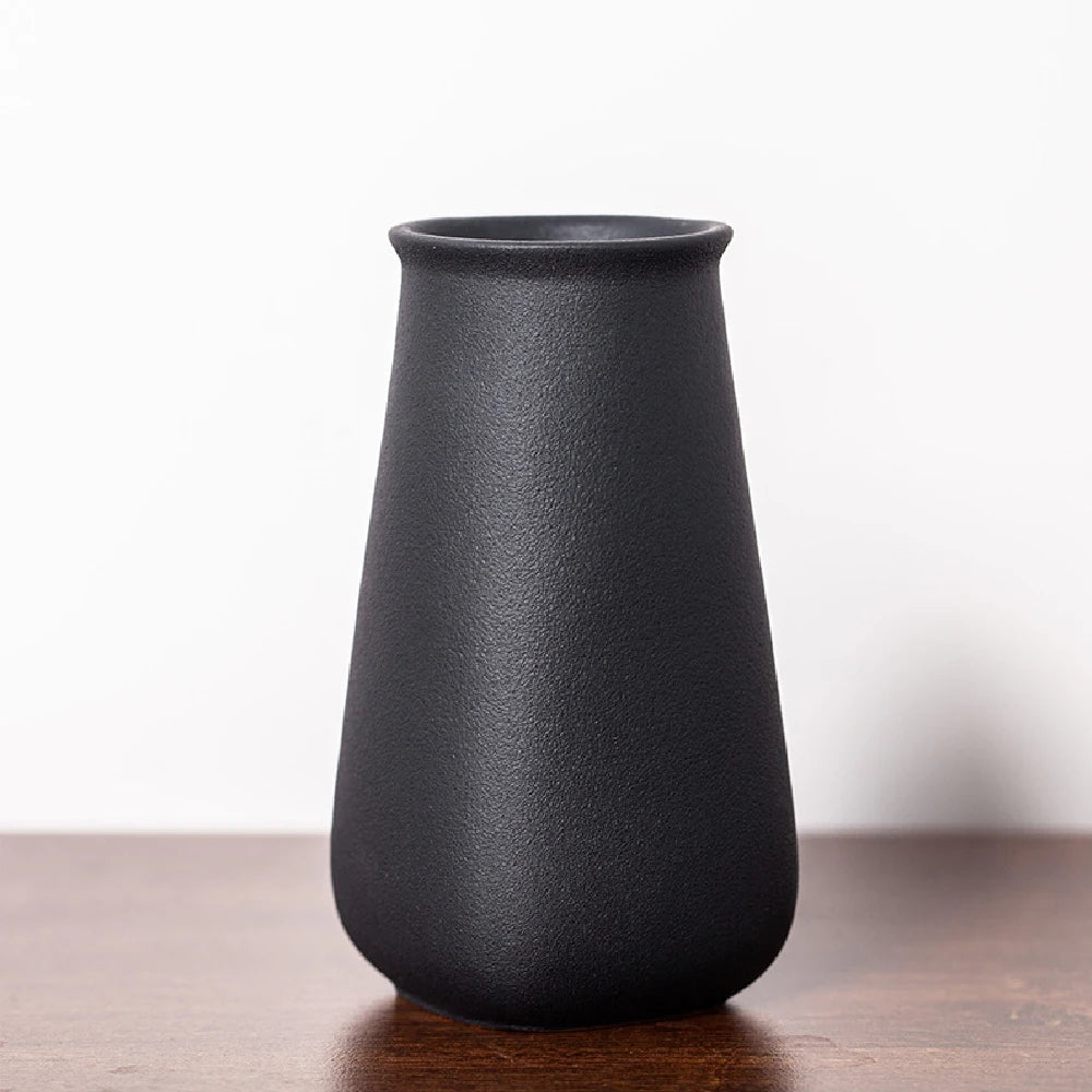 Small Matte Ceramic Vase — Frosted Elegant Table & Shelf Decor