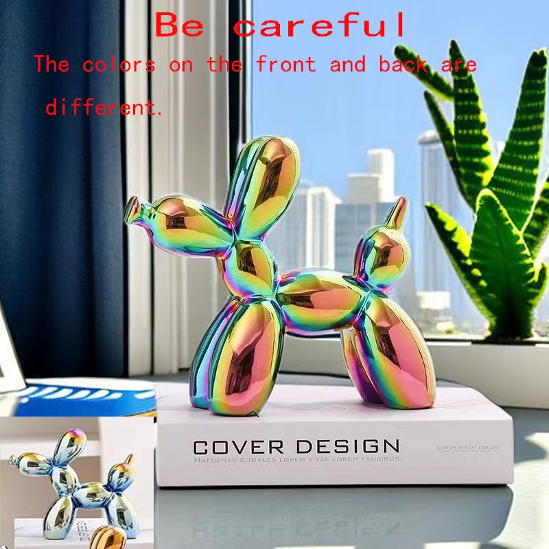Ceramic Balloon Dog Sculpture — Nordic Modern Decorative Figurine