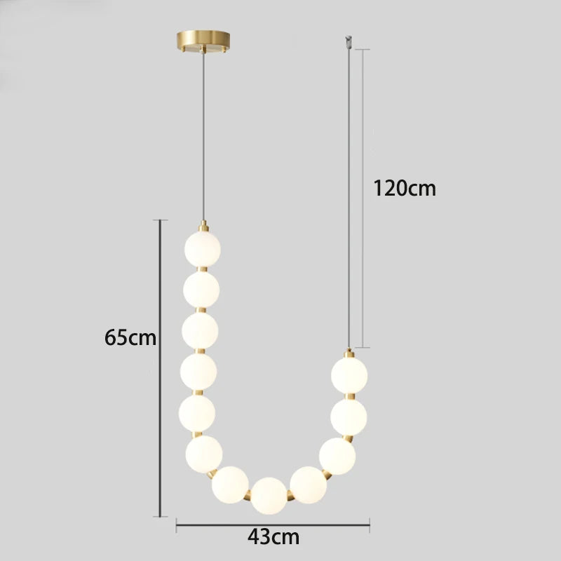 Crystal Ball Cluster Chandelier — Adjustable Villa & Restaurant Pendant Light