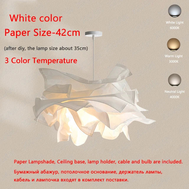 Minimalist Paper Pendant Light — DIY Sphere Chandelier