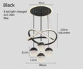 Nordic Tri-Color LED Chandelier — Modern Dining & Living Room Ceiling Light