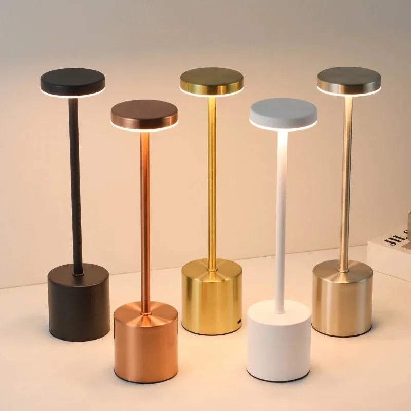 Crystal Rechargeable Touch Desk Lamp — 3-Color Dimmable Ambient Light