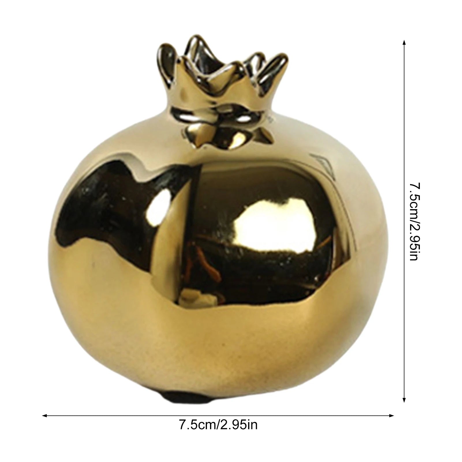 Pomegranate Fruit-Shaped Ceramic Vase — Desktop Hydroponic Flower Pot