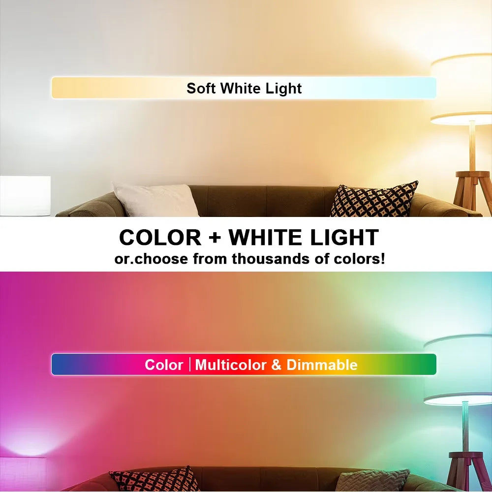 USB Rechargeable RGB LED Bulb — Smart Remote Dimmable Light