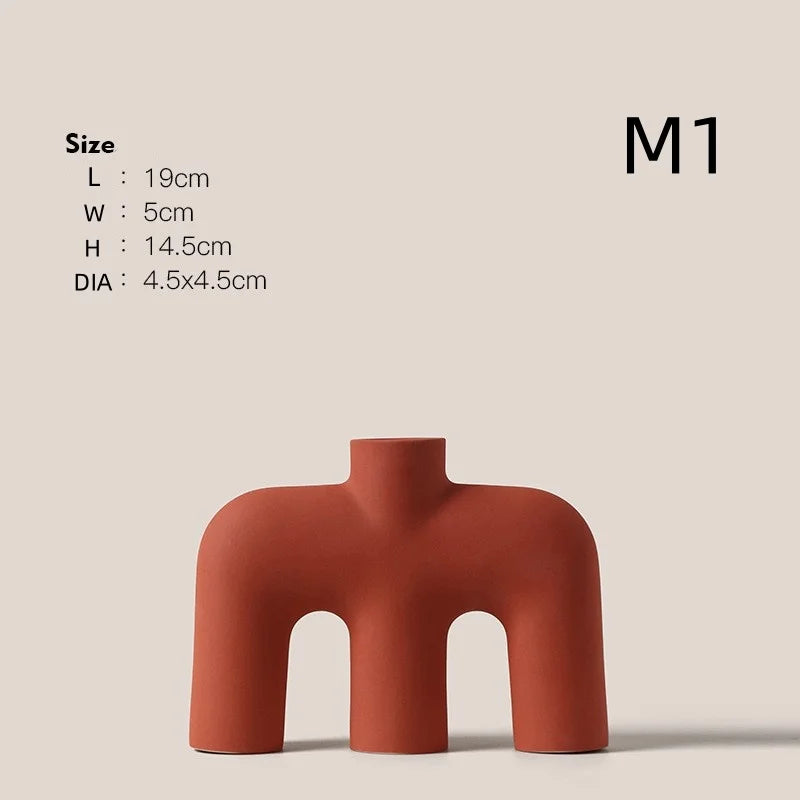 INS Modern Ceramic Art Vase — Sculptural Statement Piece