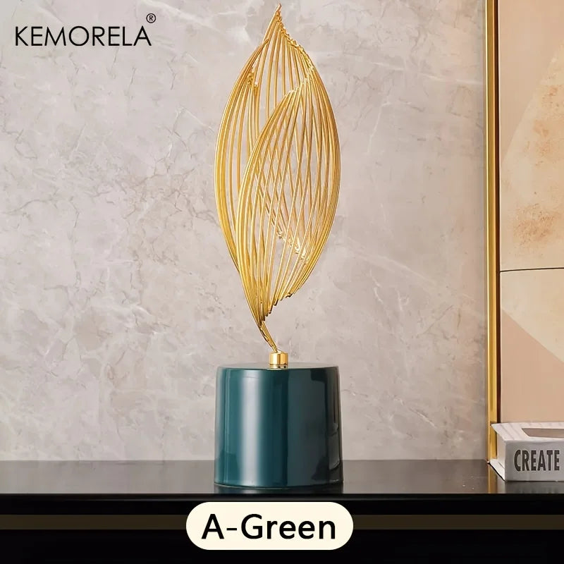 Modern Abstract Ceramic Statue — Sculptural Centerpiece for Living Room