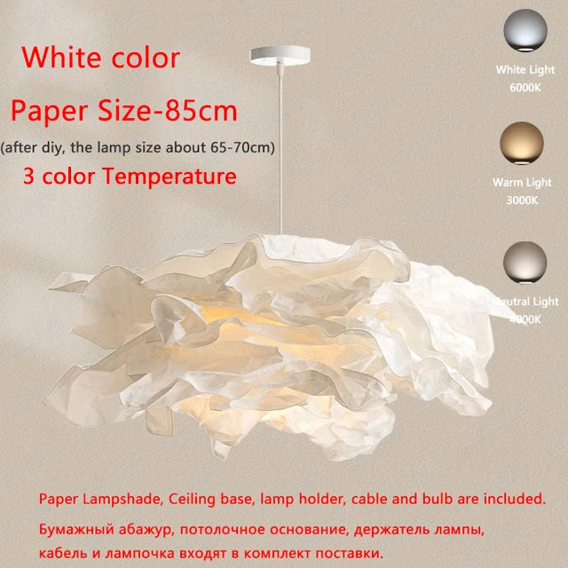 Minimalist Paper Pendant Light — DIY Sphere Chandelier