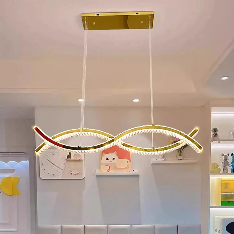 Luxury Crystal Gold Chandelier — Multi-Arm Living & Dining Room Light