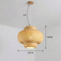 Hand-Woven Bamboo Lantern Pendant Light — Vintage Dining & Bedroom Fixture