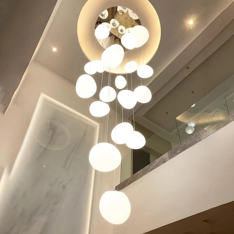 Tiered Radial Pendant Chandelier — Gold & Black Statement Ceiling Light