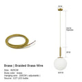 Glass Ball Pendant Light — Frosted Glow Bedside & Kitchen Island Fixture