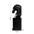 Marble-Look Horse Head Bookend — Sculptural Resin Book Stand