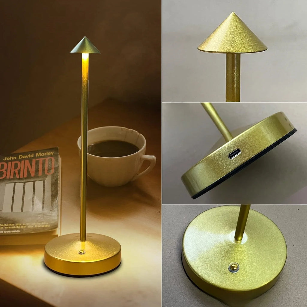 Wireless Touch-Control LED Desk Lamp — Dimmable Rechargeable Ambient Light