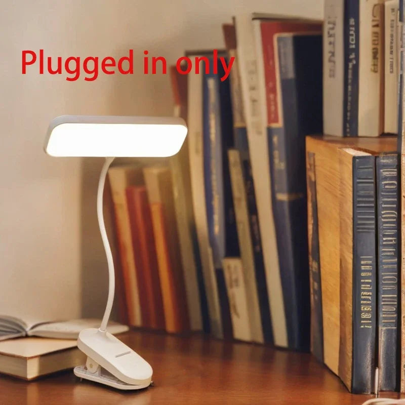 360° Flexible Clip-On LED Desk Lamp — Eye-Care Dimmable Reading Light