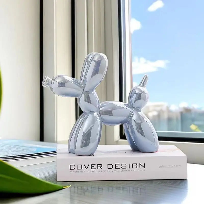 Ceramic Balloon Dog Sculpture — Nordic Modern Decorative Figurine