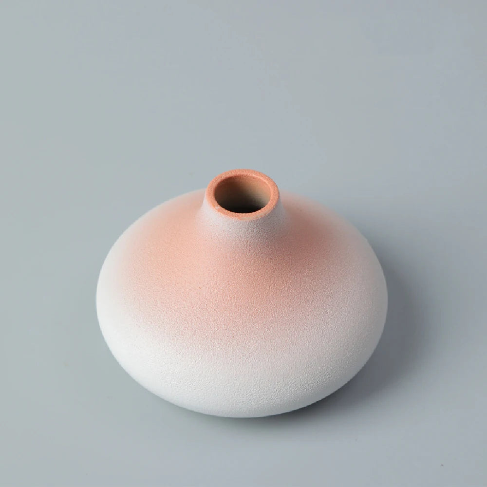 Small Japanese-Style Ceramic Bud Vase — Simple Tabletop Ornament
