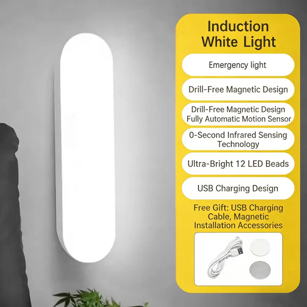 Wireless Magnetic Motion Sensor Lamp — USB Rechargeable Closet Light