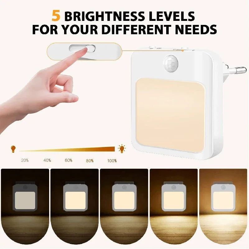 Motion Sensor LED Night Light — Wireless Wall Lamp for Kids' Bedroom