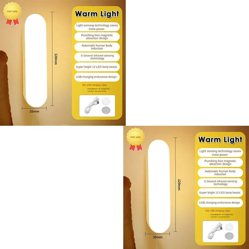 Wireless Magnetic Motion Sensor Light — LED Closet & Cabinet Lamp