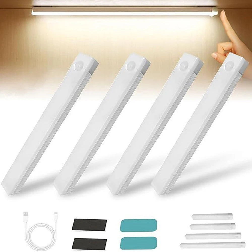 Rechargeable Motion Sensor Cabinet Light — Magnetic Wardrobe & Stair Strip