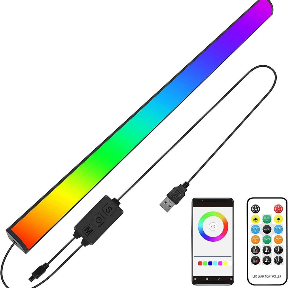 Smart Bluetooth RGB Light Bar — Music Sync App-Controlled Gaming Light