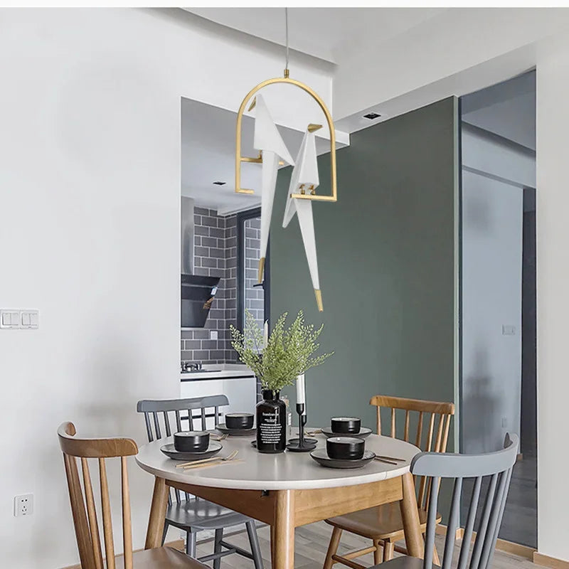 Origami Paper Bird Chandelier — Designer Bird Lamp Collection