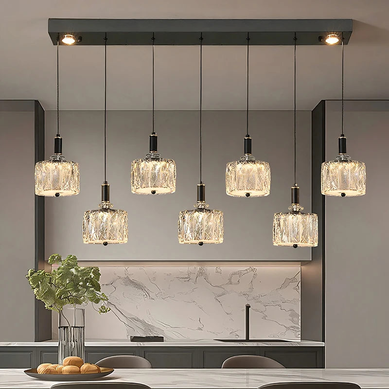 Crystal Restaurant Chandelier — Grand Multi-Head Villa Ceiling Light