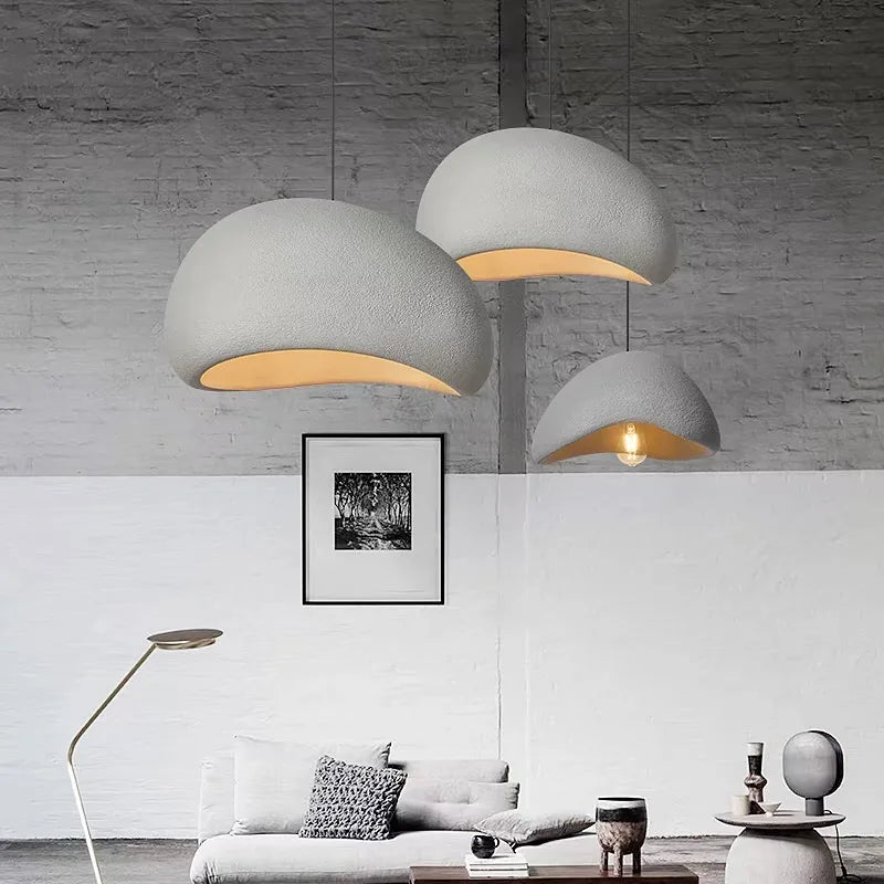 Wabi Sabi Sculptural Pendant Light — Nordic Handmade Ceiling Lamp