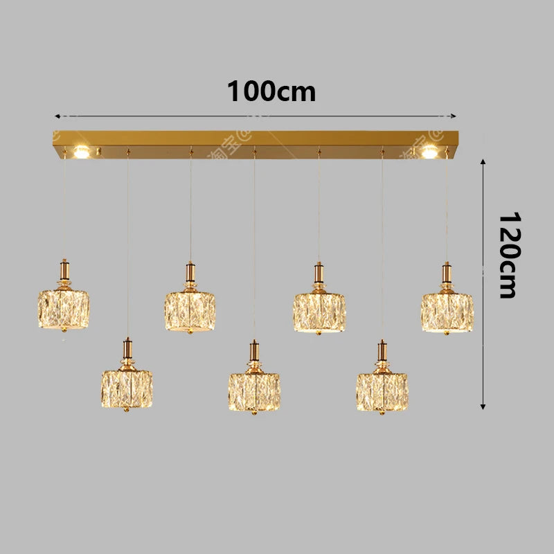 Crystal Restaurant Chandelier — Grand Multi-Head Villa Ceiling Light