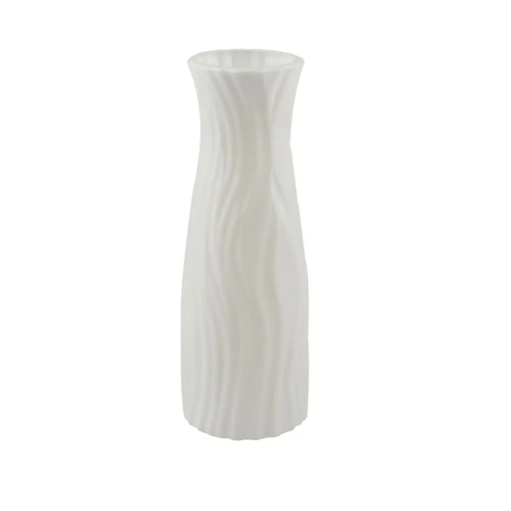 Modern Ceramic-Look Flower Vase — Minimalist Living Room Container