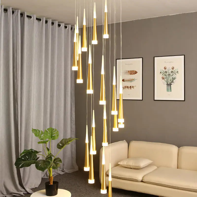 Meteor Shower Staircase Chandelier — Grand Villa Ceiling Light