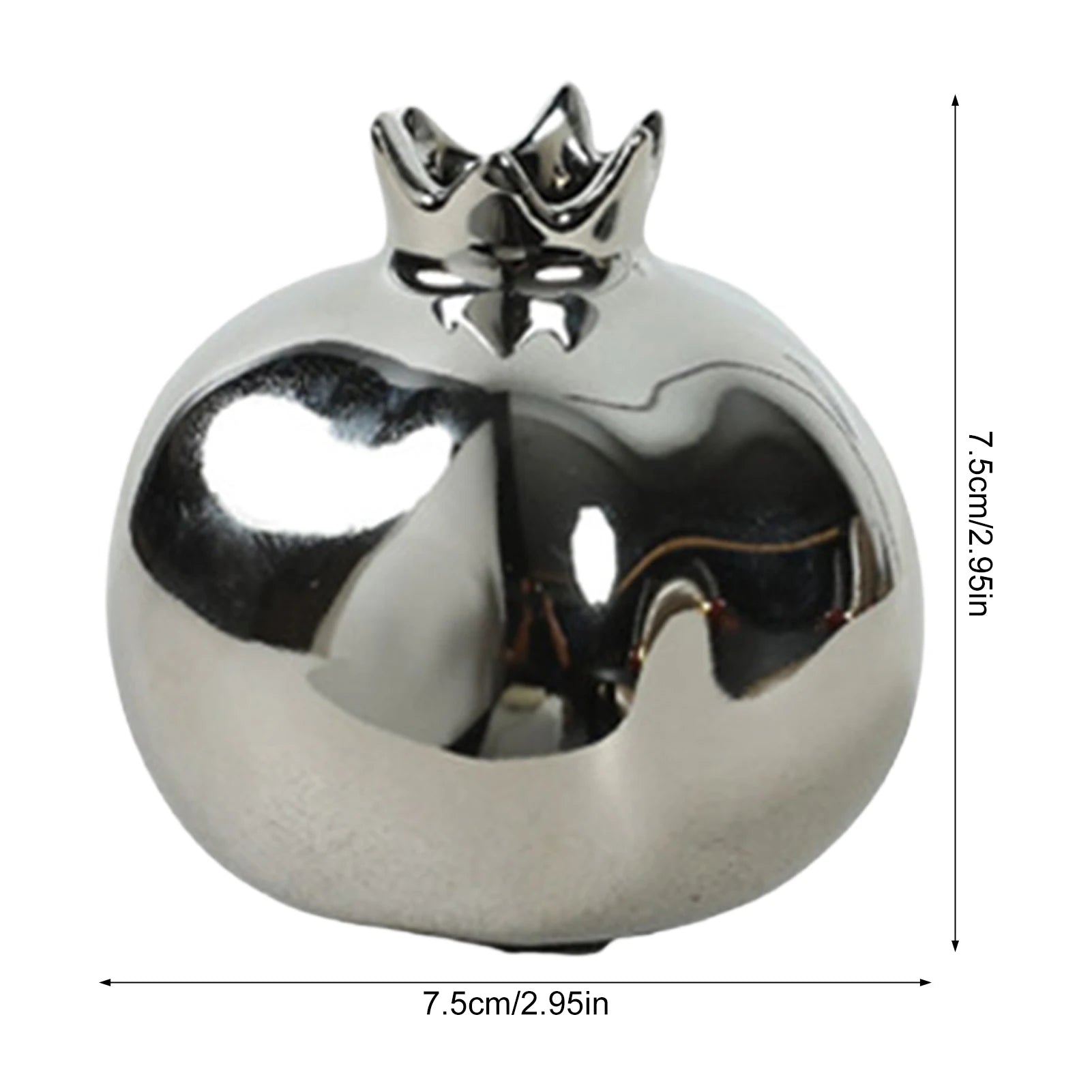 Pomegranate Fruit-Shaped Ceramic Vase — Desktop Hydroponic Flower Pot