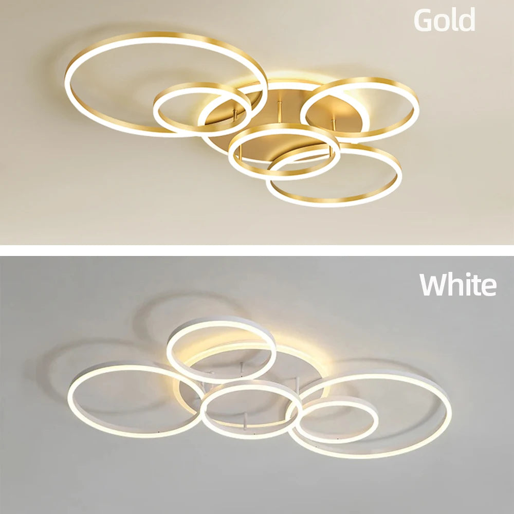 Infinite Dimming Acrylic Chandelier — Modern Multi-Head LED Ceiling Light