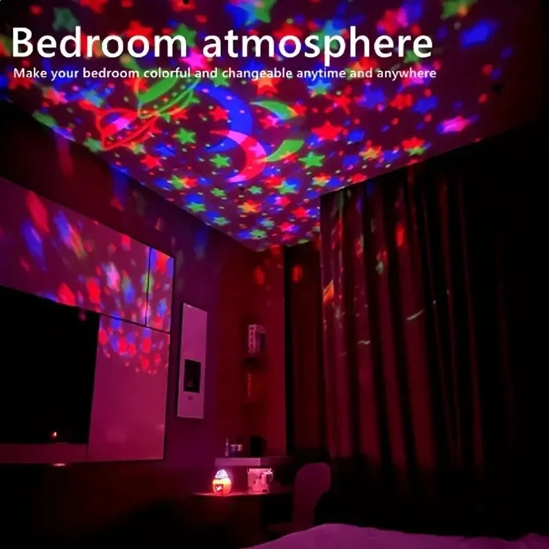 Magic Ball Galaxy Projector Night Light — Star, Moon & Party Strobe Lamp