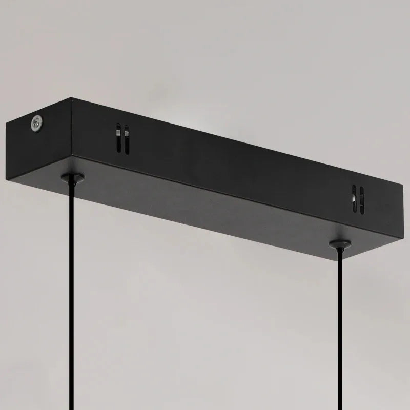 Minimalist Linear Panel LED Chandelier — Textured Pendant Light for Dining & Bedroom